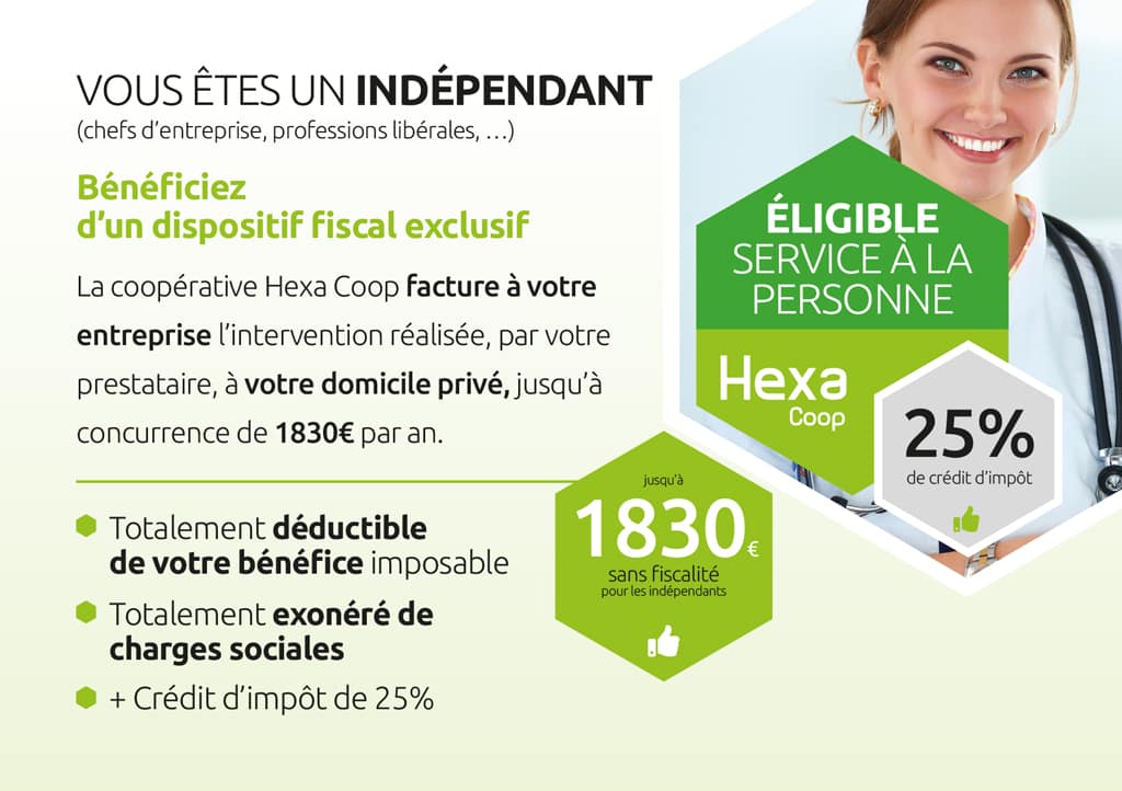 La coopérative Hexa Coop facture à votre entreprise l'intervention réalisée